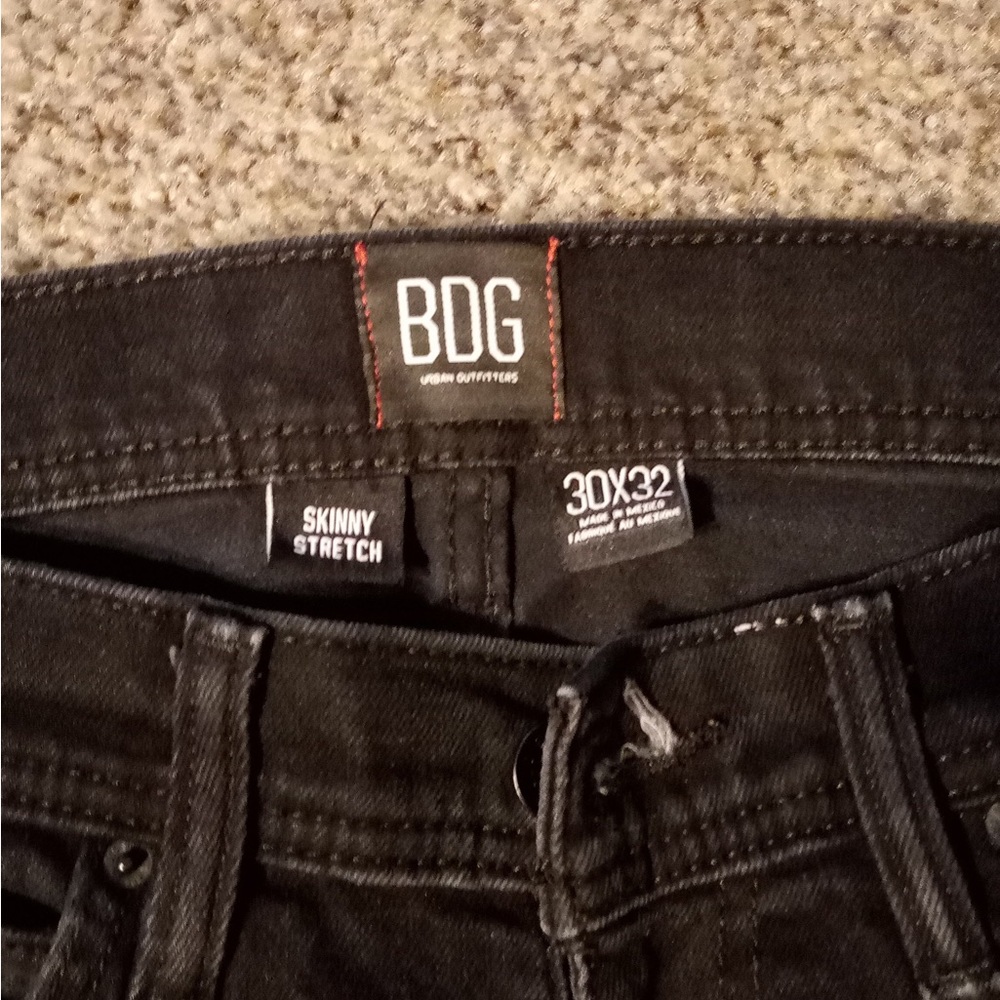 BDG Skinny Stretch Black Jeans 30x32